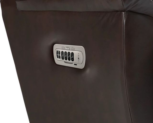 La-Z-Boy® Joshua Chestnut Leather Power Rocking Recliner with Headrest-2