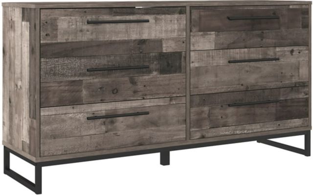 Signature Design by Ashley® Neilsville 4-Piece Multi Gray Full Panel Headboard Bedroom Set-2