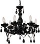 A & B Home Black 6-Arm Chandelier-0