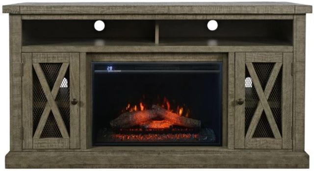 Jofran Inc. Telluride Driftwood Electric Fireplace with Logset-2