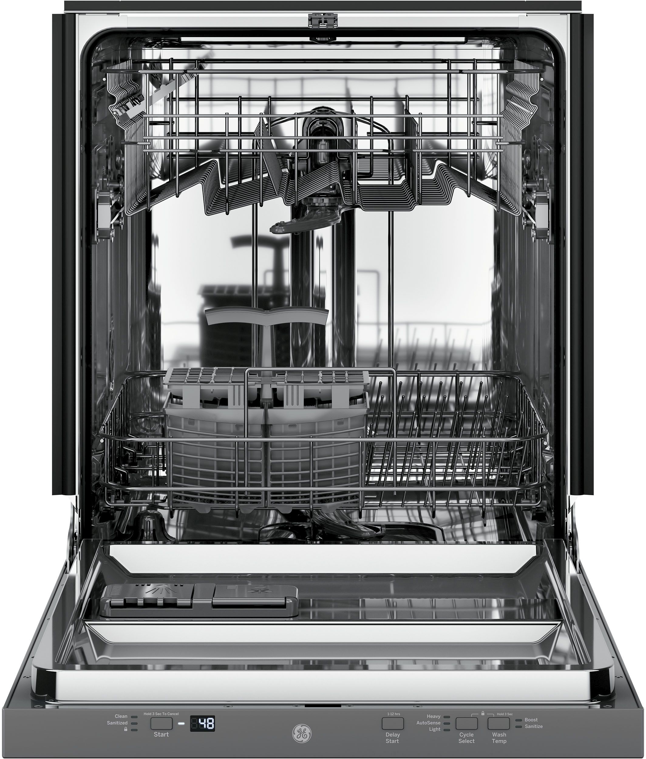 GE Top Control Dishwasher with Sanitize Cycle - Thumbnail 2