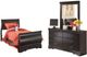 Signature Design by Ashley® Huey 3-Piece Black Full Sleigh Bed Set-0
