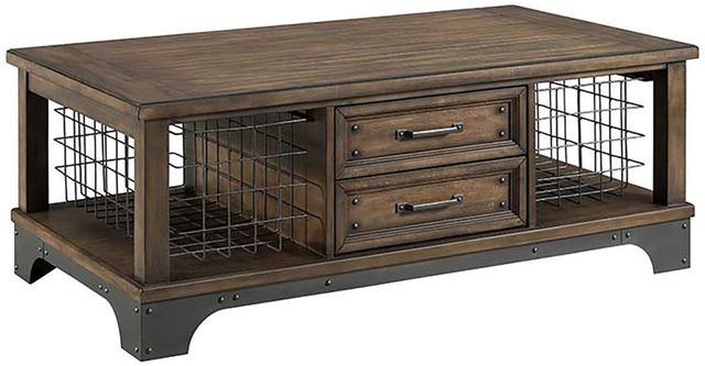Intercon Whiskey River Gunpowder Gray Coffee Table-0