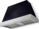 La Cornue CornuFé Euclid 44" Matte Black Wall Mounted Range Hood with Satin Chrome Trim-0