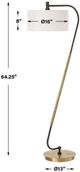 Uttermost® Irwin Antique Brass Floor Lamp-3