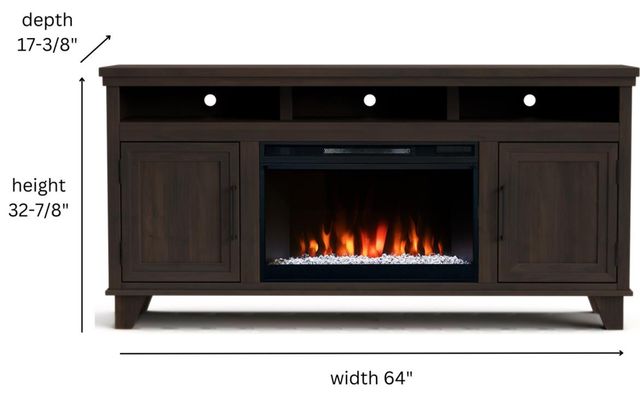 Legends Home Real Cozy Sonoma Java 64" Fireplace Console-2