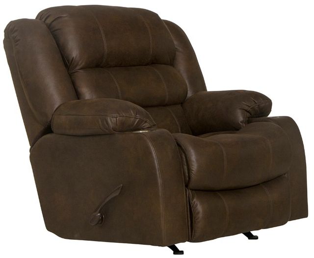 American Wholesale Furniture Beckley Walnut Rocker Recliner with Cupholder -0