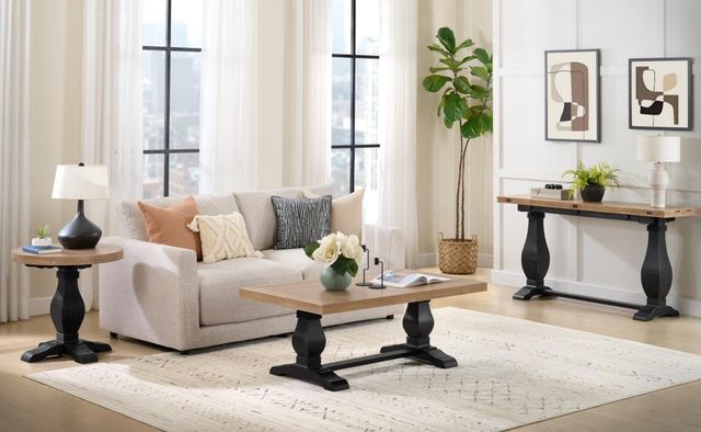 Martin Svensson Napa Driftwood Sofa Table with Black Base-1