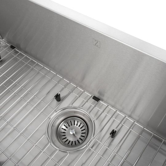 ZLINE Meribel 33" Stainless Steel Undermount Single Bowl Kitchen Sink with Bottom Grid-4