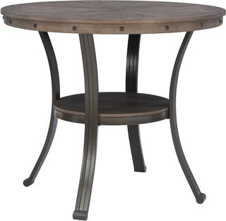 Powell® Franklin Gray Counter Table with Pewter Base