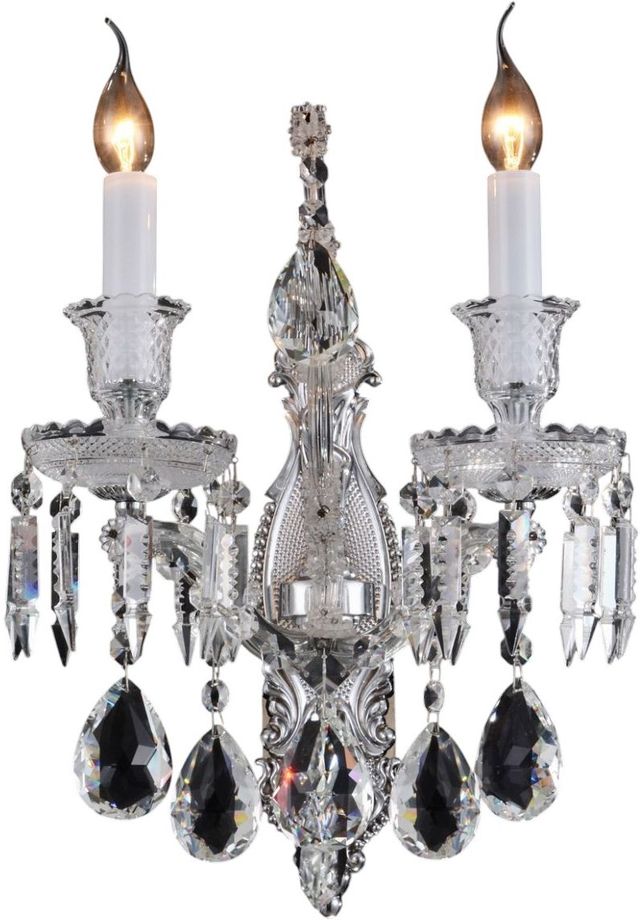 Michael Amini® Chambord Clear 2-Light Wall Sconce-0