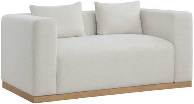 Meridian Furniture Alfie Cream Linen Textured  Loveseat-0