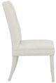 Fairfield® Customizable Entree Dining Pull Tall Back Dining Chair with Linen Legs and Buttons-2