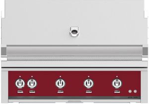 Hestan 5-Burner Burgundy Built In Natural Gas Grill
