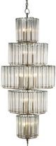 Currey & Company Bevilacqua Silver Leaf Large Chandelier-0