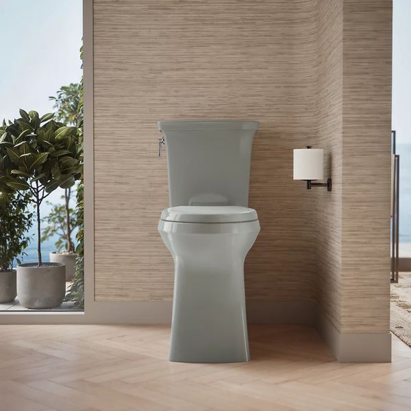KOHLER® Corbelle® Ice Gray Tall 2-Piece Elongated Toilet with Skirted Trapway, 1.28 Gpf-3