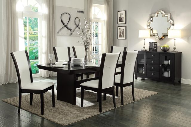Mazin Furniture Daisy Brown/White Dining Side Chair-1