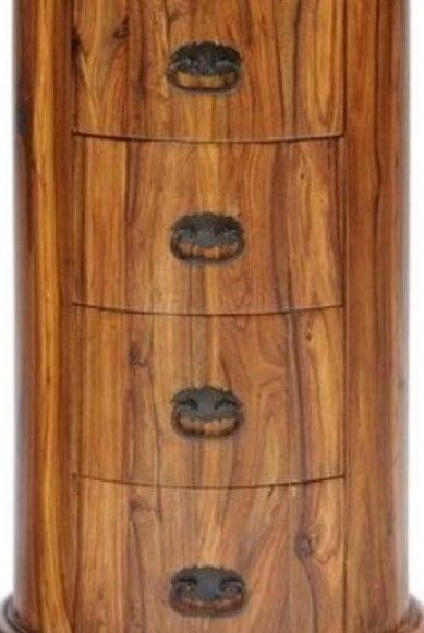 Jaipur Furniture Ganga Brown 4-Drawer Drum Chest-1