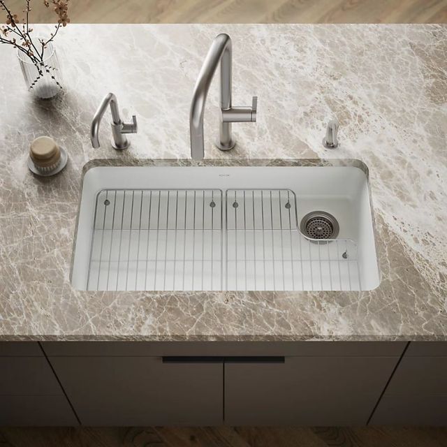 KOHLER® Cairn® Matte White 33" Undermount Single-Bowl Kitchen Sink-1