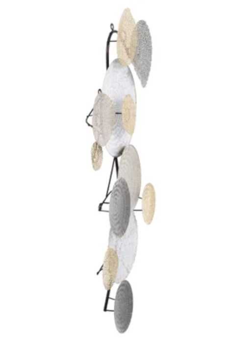 Stylecraft Lazer Cut Lillies Gold/Gray Wall Art-3