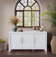 Jofran Inc. Gramercy Blanc 3-Door Accent Cabinet-1