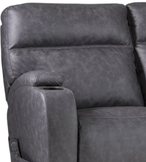 HomeStretch Jaguar Graphite Double Power Reclining Sofa-1