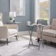 Linon Compass 5-Piece Gray Tray Table Set-1