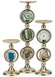 A & B Home NK Baron Blue/Gold Pillar Holders-0