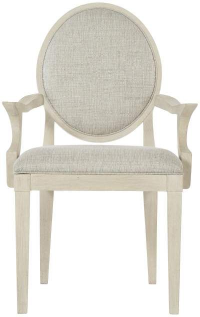 Bernhardt East Hampton Cerused Linen/Gray Dining Arm Chair-4
