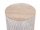 Bassett Mirror Lorenzo Brown Accent Table with White Wash Base-1