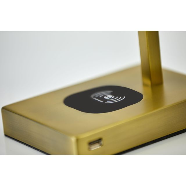 Adesso® Austin Antique Brass AdessoCharge Table Lamp-1