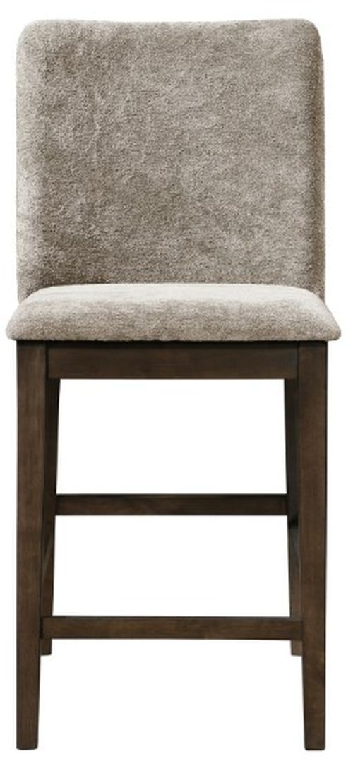 New Classic® Home Furnishings Kody 2-Piece Cream/Walnut Upholstered Counter Stool Set-2