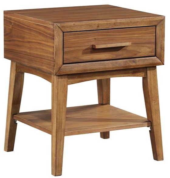 Winners Only® Venice Natural Walnut 20'' Chairside Table-0