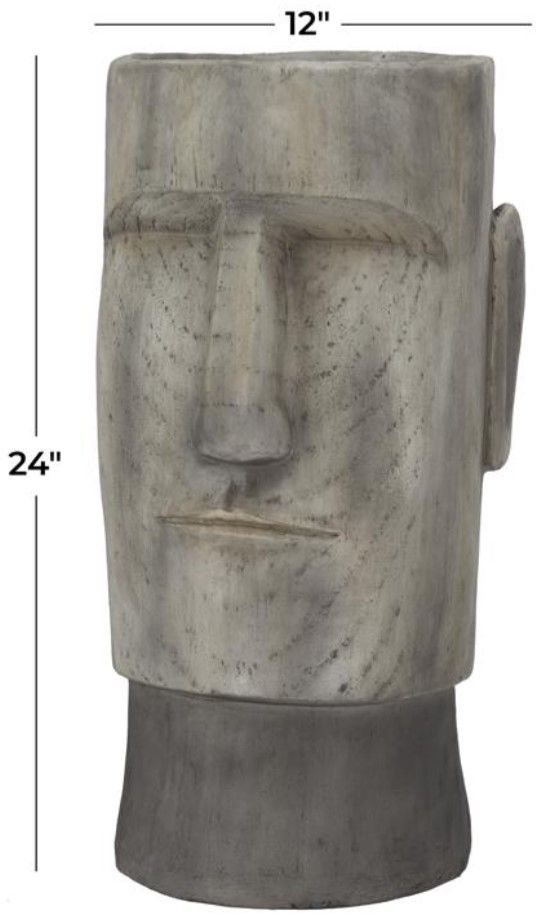 Deco Marche Brown Island Head Planter-3