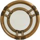 Tommy Bahama® Furniture Twin Palms Turtle Beach Glass Top End Table with Brown Rattan Base-2