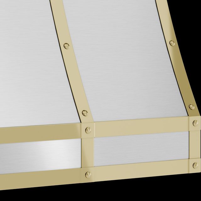 Zephyr Forte 36" x 12" Polished Gold Duct Cover Banding Kit-1