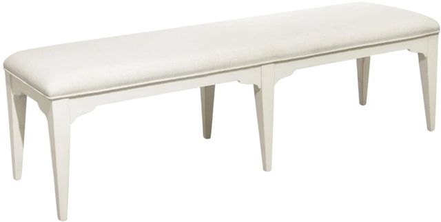 Riverside Furniture Myra Paperwhite Upholstered Dining Bench-0