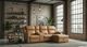 Global Furniture USA U6980 2-Piece Brown Camel Manual Reclining Sectional with Chaise-2