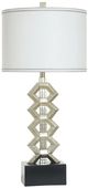 StyleCraft Norman Wyatt Home Elevation Arcene Silver/Satin Black Poly Table Lamp-0