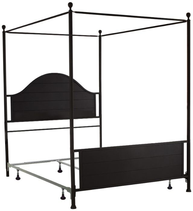 HH2 Home Cumberland Black King Canopy Bed-1
