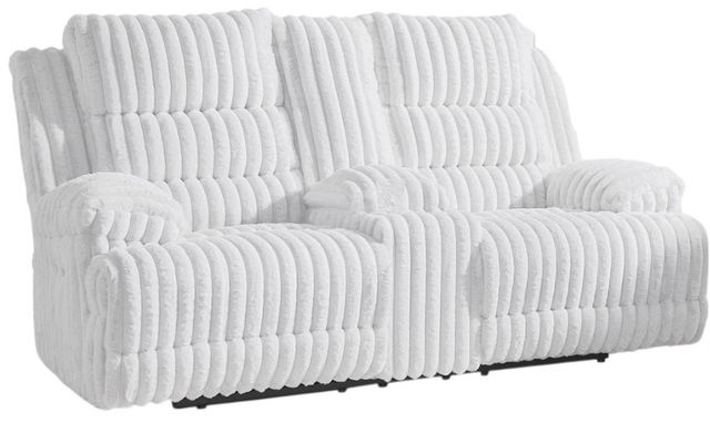 Signature Design by Ashley® Rhines Falls Alloy Dual Power Reclining Loveseat with Console-1
