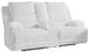 Signature Design by Ashley® Rhines Falls Alloy Dual Power Reclining Loveseat with Console-1