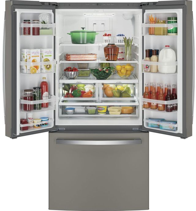 GE® 33" 18.6 Cu. Ft. Slate Counter Depth French Door Refrigerator-4