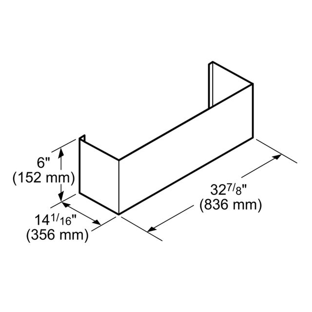 Thermador® 6" Tall Duct Cover for 48" Hood-1