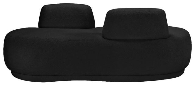 Meridian Furniture Argyle Black Teddy Fabric Chaise-1
