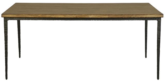 Nest Home Collections Chloe Antique Natural Dining Table with Black Base-2