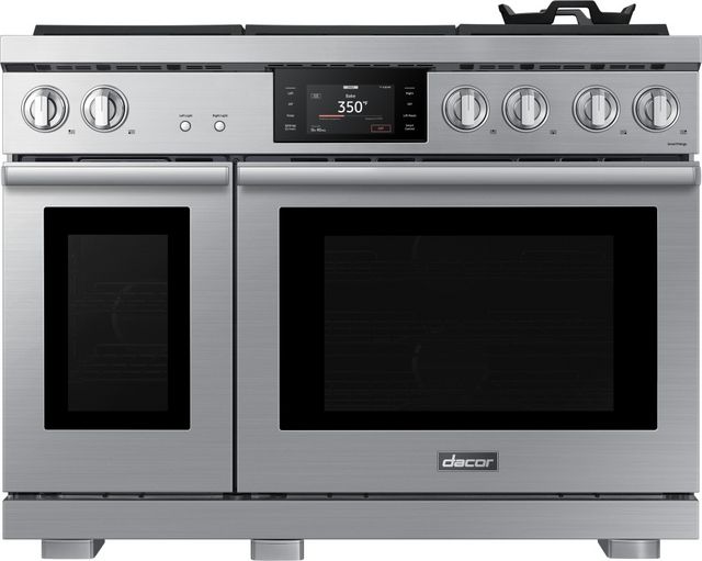 Dacor® Transitional 48" Silver Stainless Steel Pro Style Slide In Natural Gas Range
