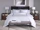 Sleeptone® Hotel Luxury 6-Piece Navy/White Long Staple Cotton Queen Sheet Set-4