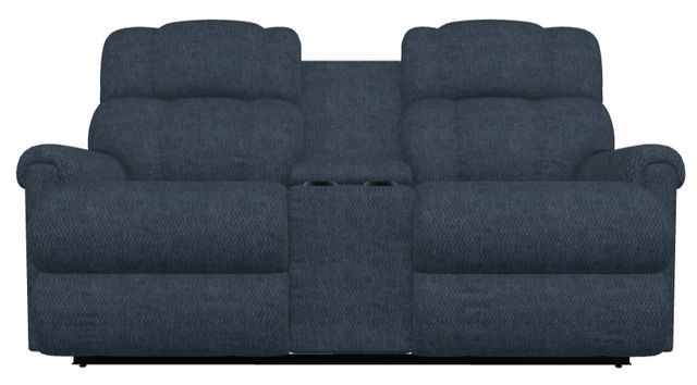 La-Z-Boy® Pinnacle Navy Power Wall Reclining Loveseat with Console, Headrest, and Lumbar-1