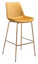 Zuo® Tony Yellow and Gold Bar Chair-0
